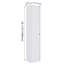 Armoire latérale de salle de bain 12 po, 2 portes à fermeture douce, conception à fixation flottante, 12 * 2 (emballage KD)-1576263628
