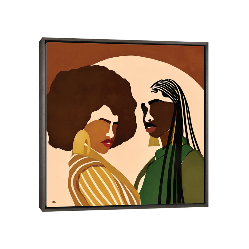 « Fly Sistas » par Bria Nicole-impression d’art graphique, H 26 po x l 26 po x P 1,5 po, Pas de tapis