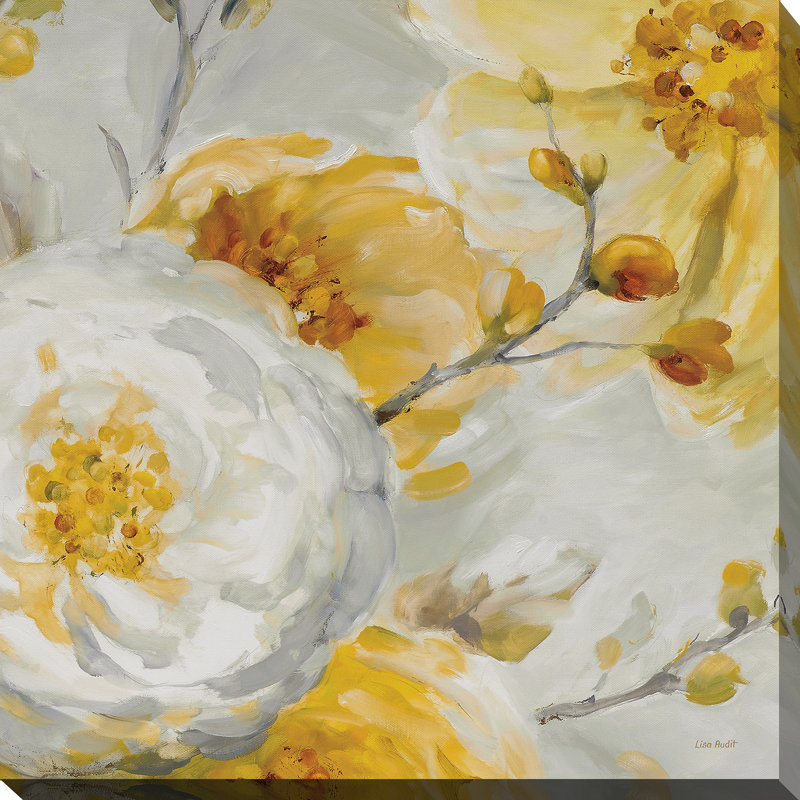 « soleil ii », reproduction de peinture à l’acrylique sur toile tendue, H 18 po x l 18 po x P 1 po