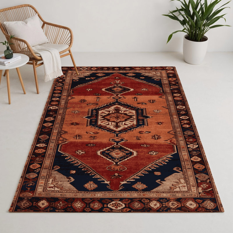 Tapis turc intérieur et extérieur brun, Rectangle 5 pi x 7 pi