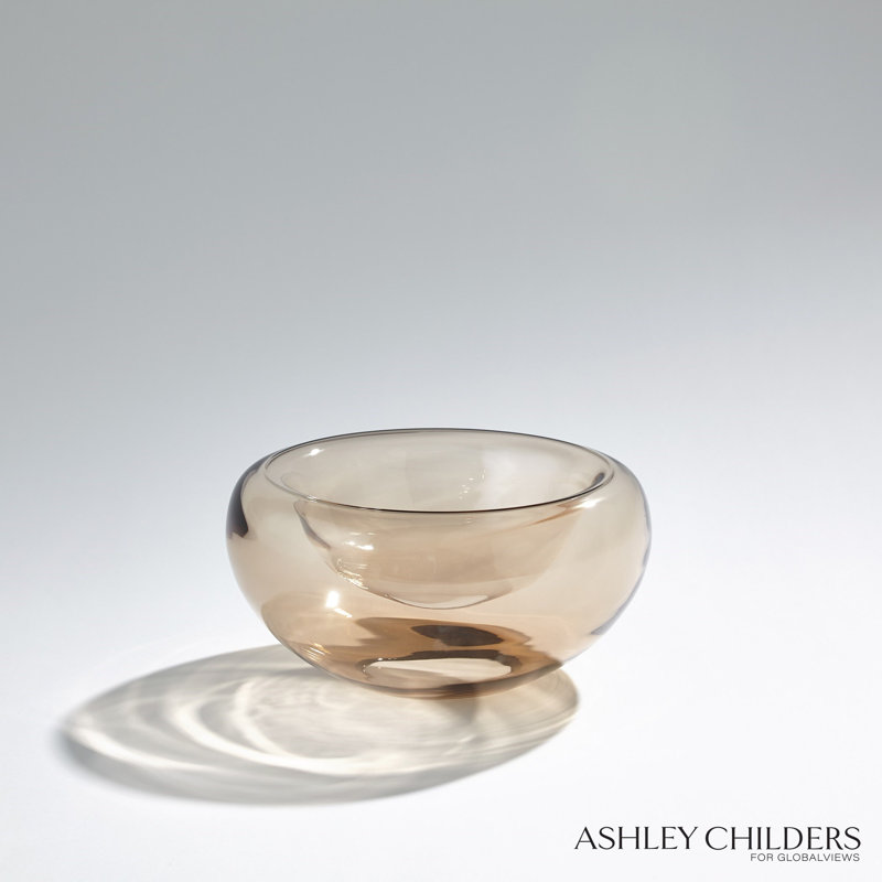 Double Take Bowl-Clear Seeded-Med, 5" H x 10" W x 10" D