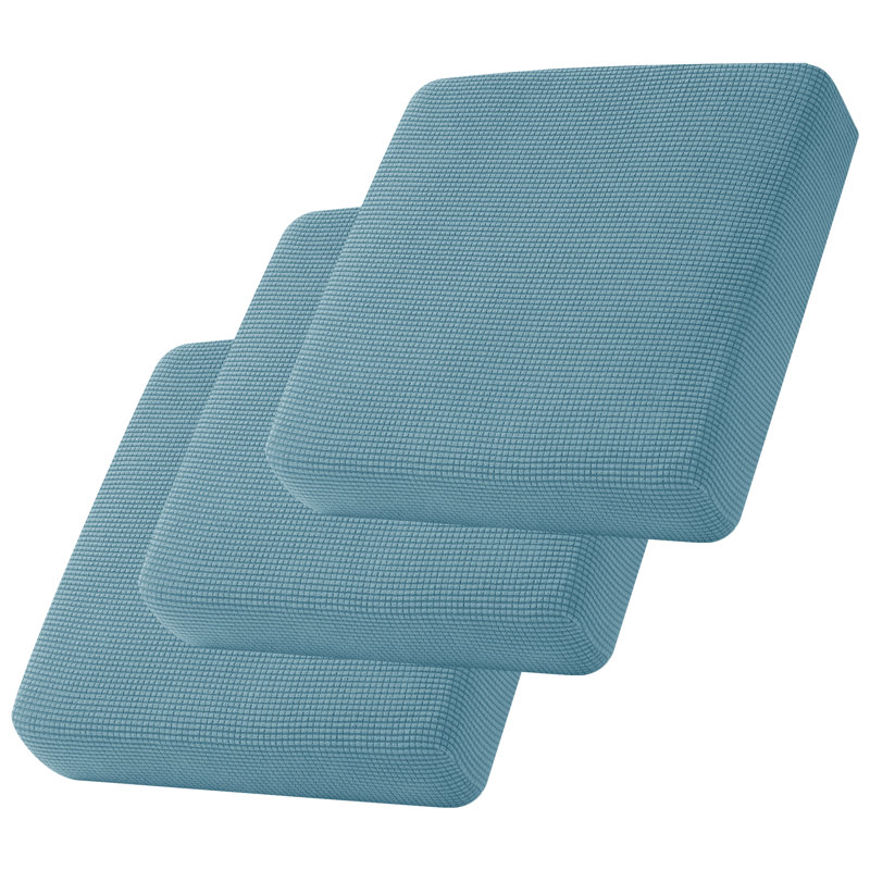 Housse pour canapé à coussins carrés Allington, Mélange de polyester bleu acier