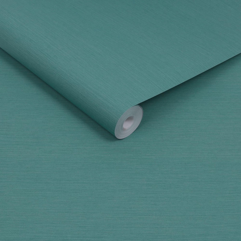 Envy Stitch Please Textured Plain Wallpaper, Blue