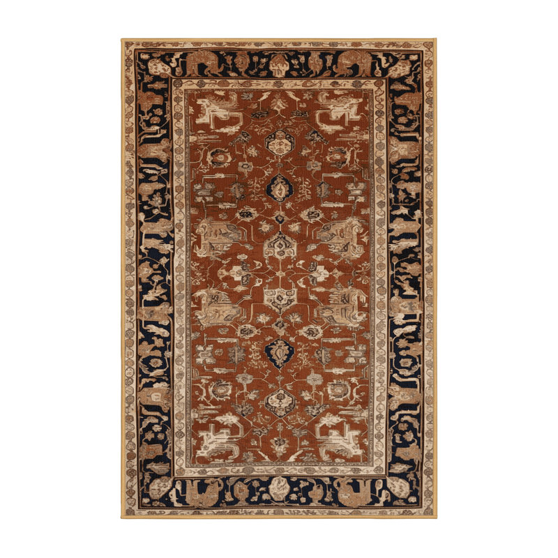 Tapis brun lavable à la machine, Rectangulaire 2 pi x 3 pi