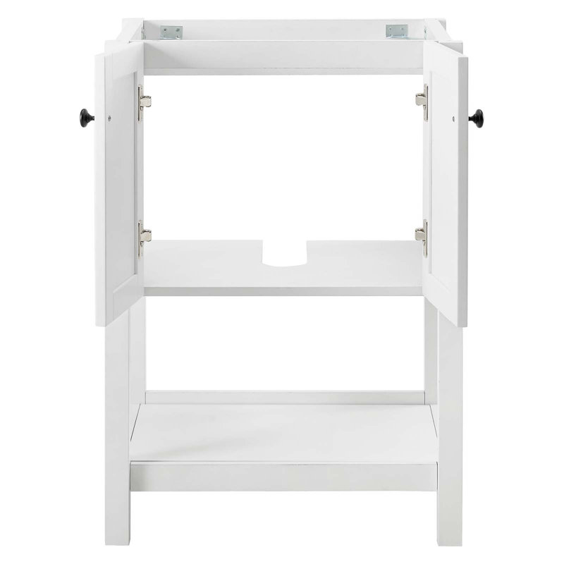 White Wood 23" Freestanding Bathroom Vanity Cabinet
