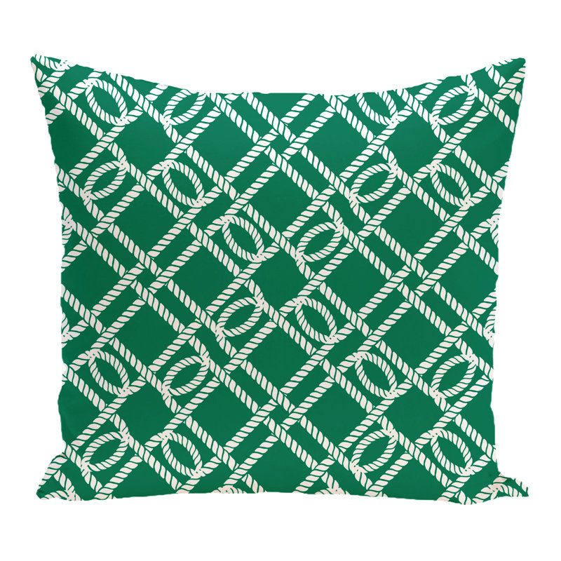 Housse de coussin et insert de coussin carré Outdoor, Vert, 16 po x 16 po