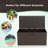 Costway 50.5 " W 105 Gallons Water Resistant Resin Lockable Deck Box in Brown