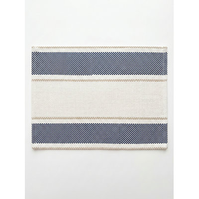 Napperon rayé bleu marine