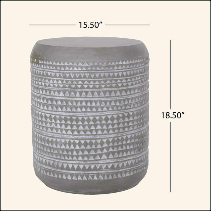 Table d'appoint charmante d'extérieur en béton pour une utilisation polyvalente