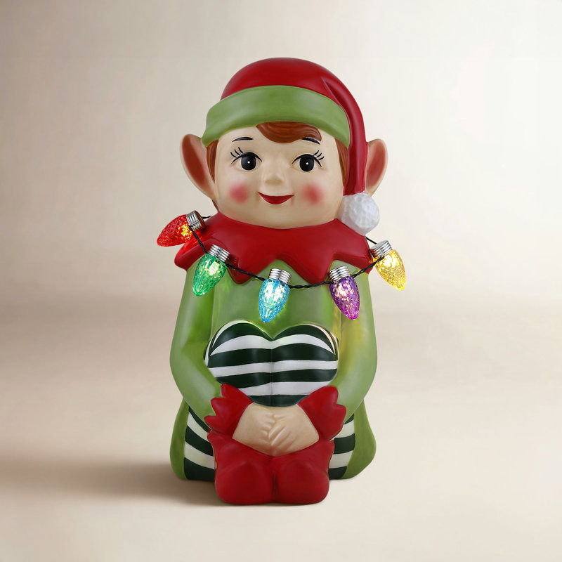 9 in. Nostalgic Ceramic Figure - Elf