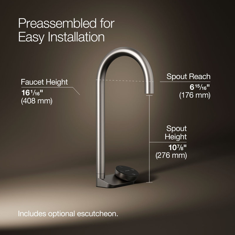 Aquifer4-In-1 Tall Arc Beverage Faucet, Stainless Steel