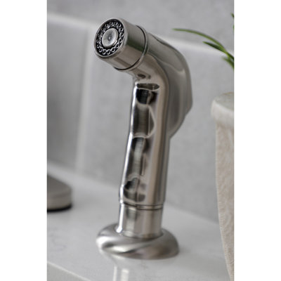 Kingston Brass One-Handle 4-Hole 8" Centerset Kitchen Faucet with Side Sprayer