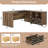 Biondi L-Shaped Executive Desk with File Cabinet