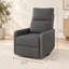 Fauteuil inclinable électrique berçant en velours gris foncé avec dossier capitonné pour le salon et les sièges de cinéma