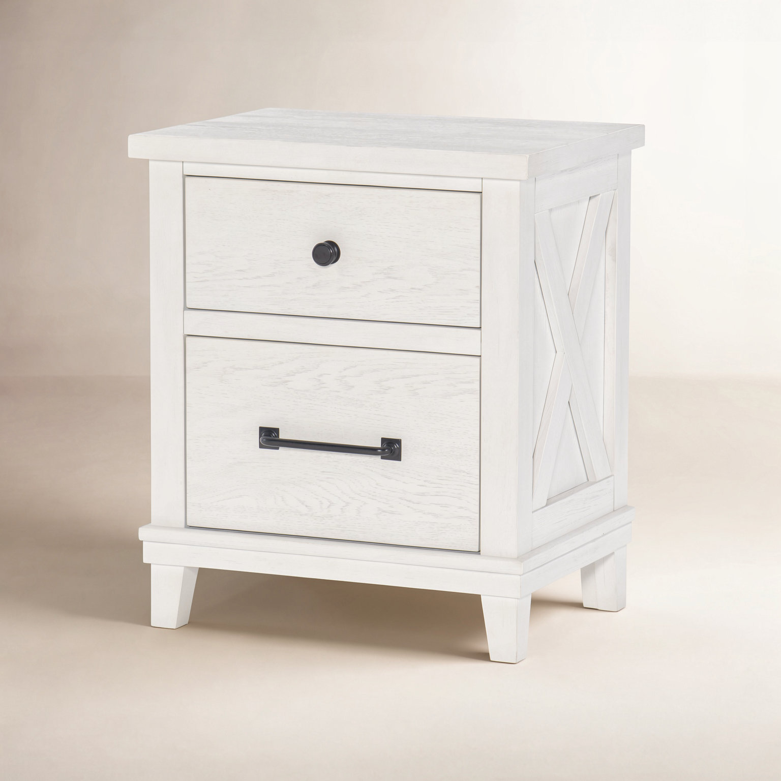 Harriett Flatiron Nightstand, White