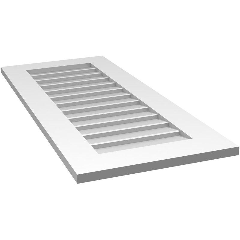 Vent à pignon rectangulaire en uréthane non-fonctionnel, H 40 po x l 18 po x P 1 po