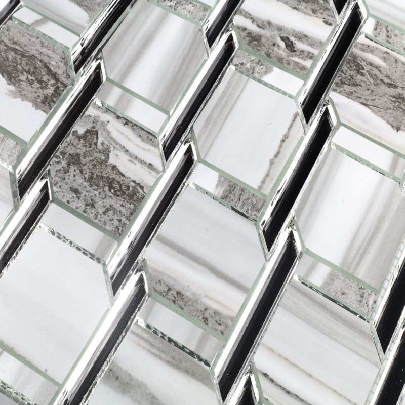 Musico 2" x 3" Glass Square Diamond Mosaic Tile