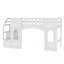 Lit mezzanine simple avec escalier de rangement et fenêtre-2065681622