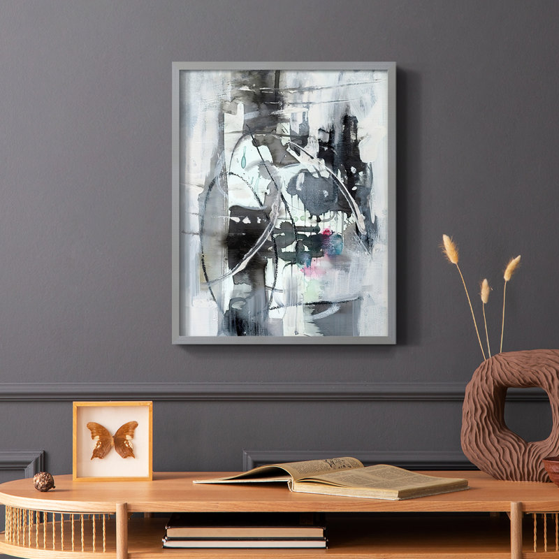 Indian Lore I, reproduction encadrée - bois massif, H 10 po x l 8 po, Gris