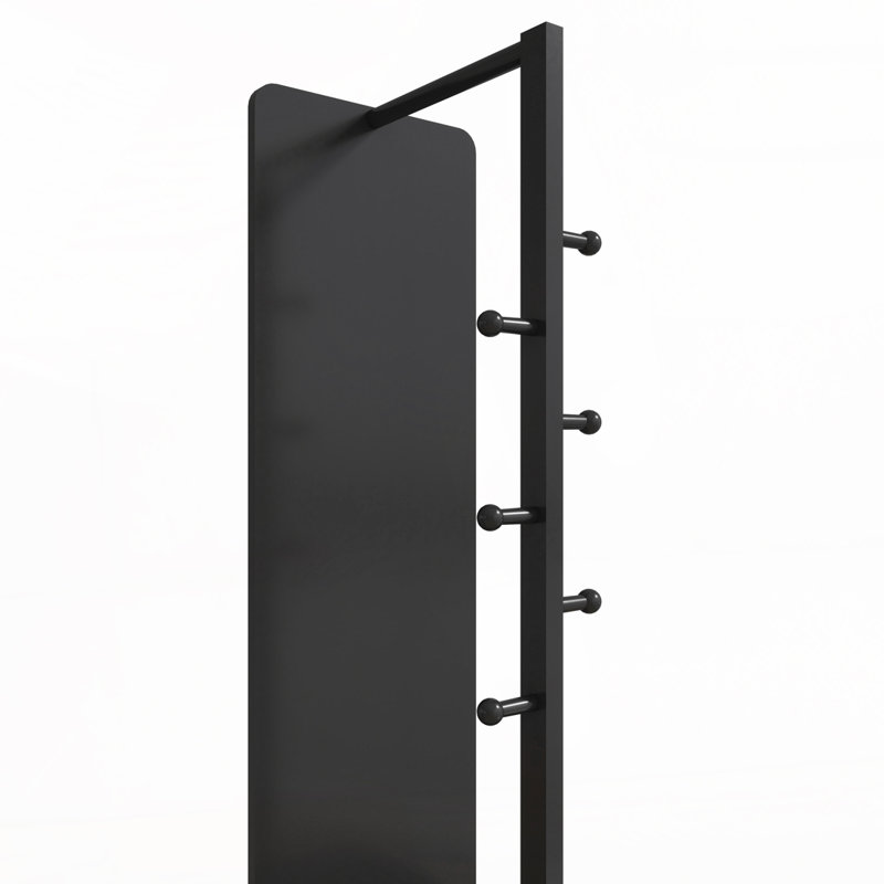 Portemanteau pivotant sur 360 ° avec miroir, Noir