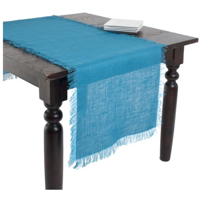 Furman Fringed Burlap Table Runner