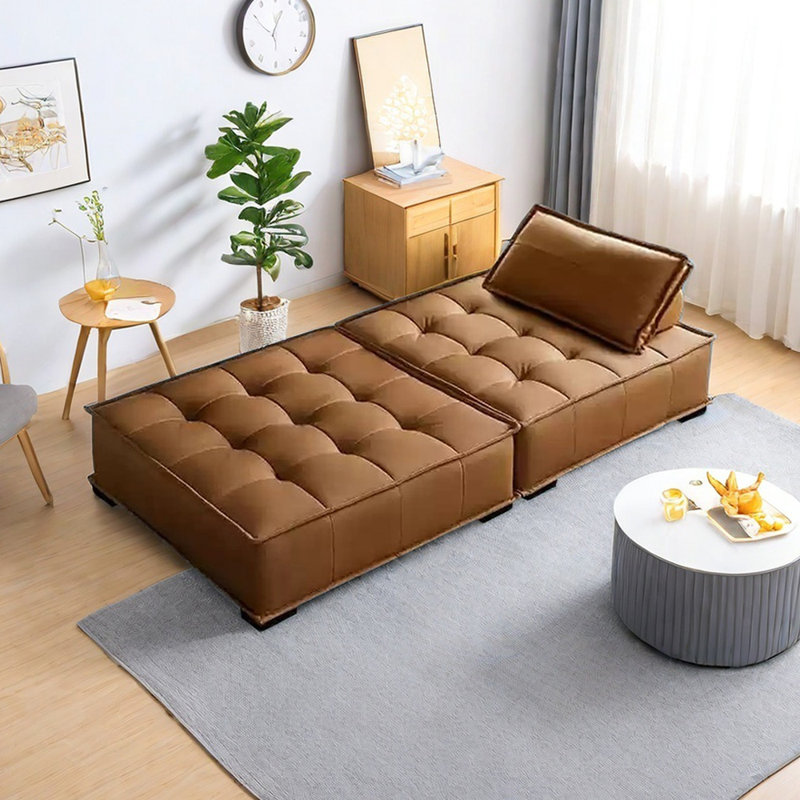 Méridiennes d'intérieur en cuir Living Room, Brun