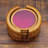 Wood Round 1 Piece Coaster Set With Holder