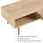 Boho Rectangle Coffee Table with Solid Wood Legs & Sliding Storage Drawer, Modern Living Room or Office Center Table-2106563065