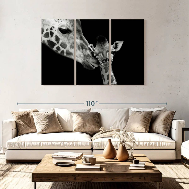 Motherly Giraffe, 48" H x 74" W
