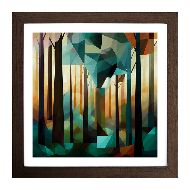 Single Picture Frame Print on Wood, Walnut