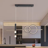Tahan 5 - Light Matte Black LED Kitchen Island Pendant