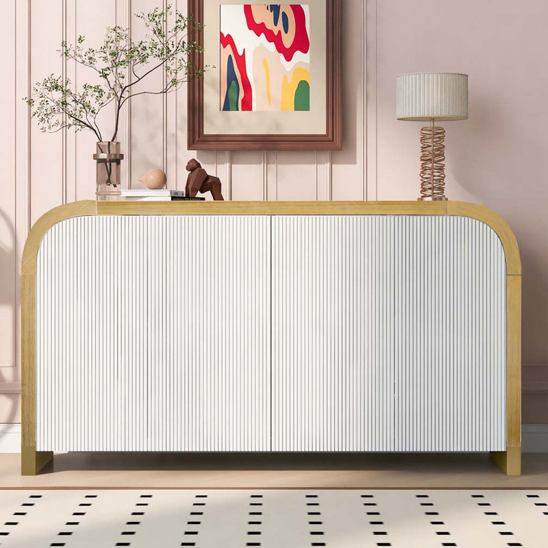 Console de coin 59,8 po, Bois