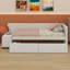 Lit plateforme tapissier en L avec rangement et tiroirs-723867236