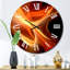 Horloge murale orange abstraite chaleureuse fractale-93382811