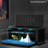 Stackable Betta Fish Tank, Compact Desktop Aquarium with Flip-Top Lid and LED Lighting for Small Fish and Turtles