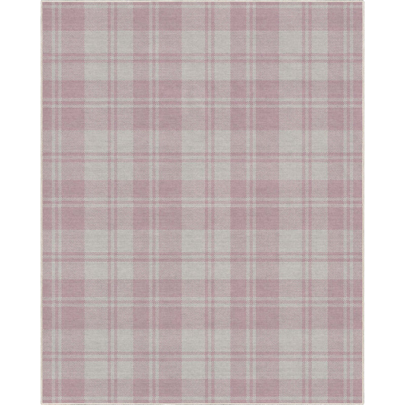 Tapis rose à motif géométrique Kehr, Rectangle 5 pi x 7 pi