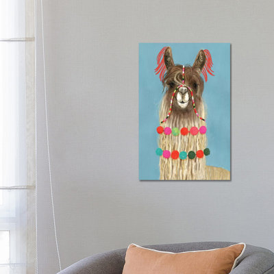 Adorned Llama IV by Victoria Borges - Wrapped Canvas Print