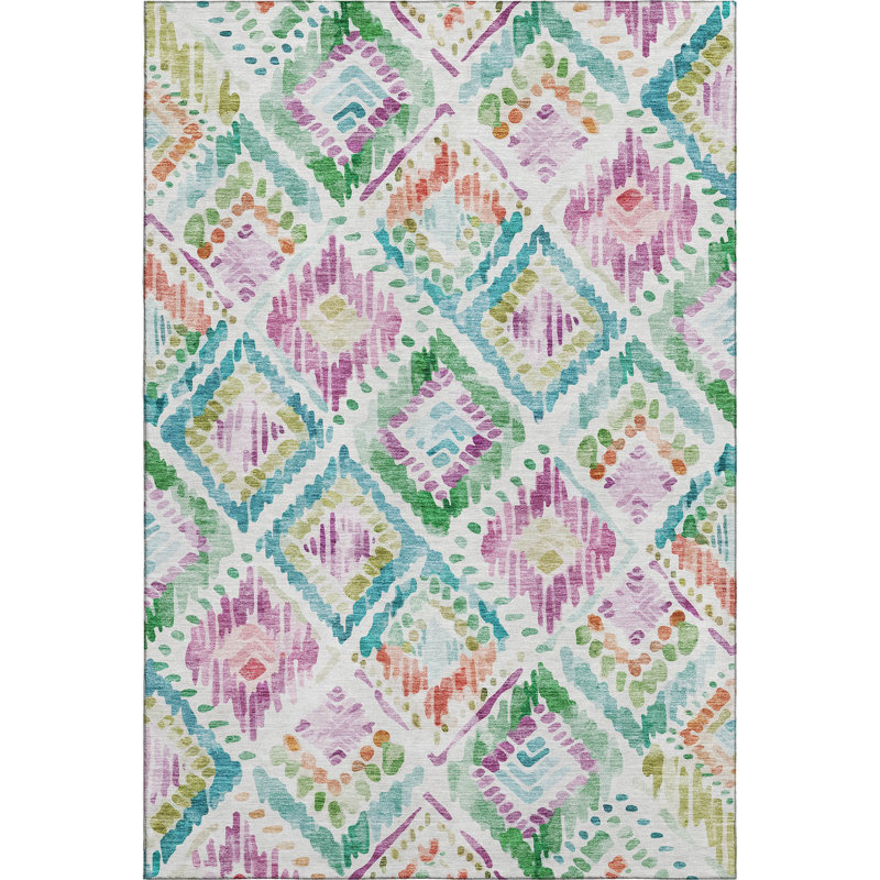 Premium Machine Washable Blaise AMF1088 Geometric Rug, Rectangle 9' x 12'