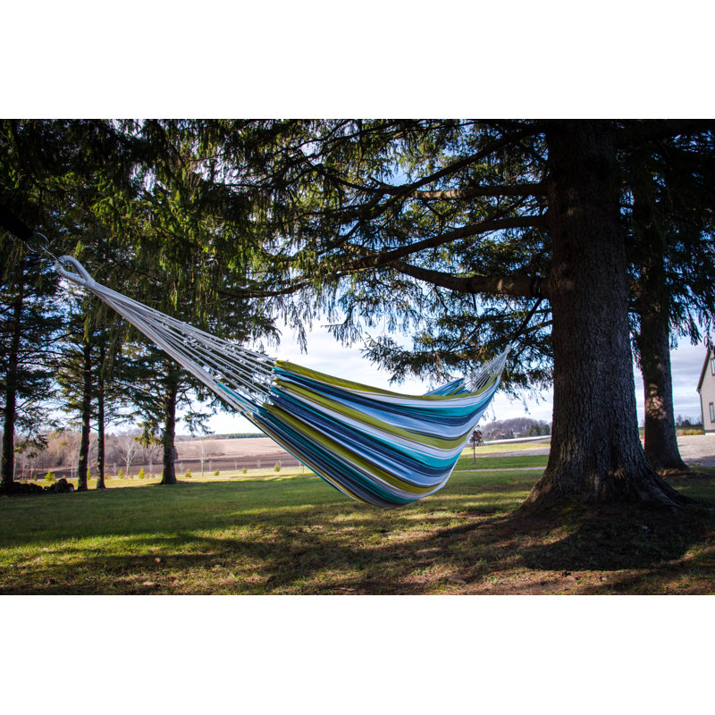 Hamac pour arbre double style Lewes, H 2 po x l 63 po x P 144 po, Récif Cayo