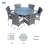 Talene 6 - Person Patio Dining Set Umbrella Hole Included Round Table with Cushions Included-2093616220