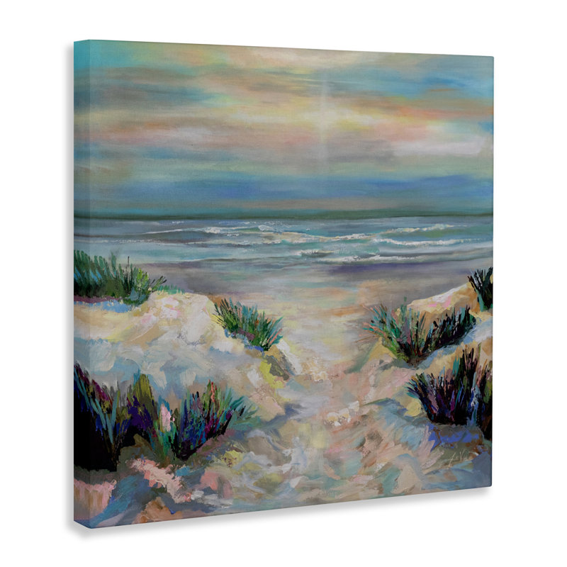 Toile Sanctifier Beach Sunrise, design par Jeanette Vertentes, H 17 po x l 17 po