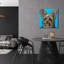 «Yorkie On Blue» par Carolee Vitaletti, art mural en verre acrylique-652411012
