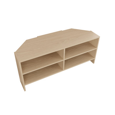 Roy Corner TV Unit for 43–48 Inch TVs, Modern Corner TV Stand Cabinet with Storage Shelves, Space Saving Media Console for Living Room, Compact Television Stand with 6 Colour Options