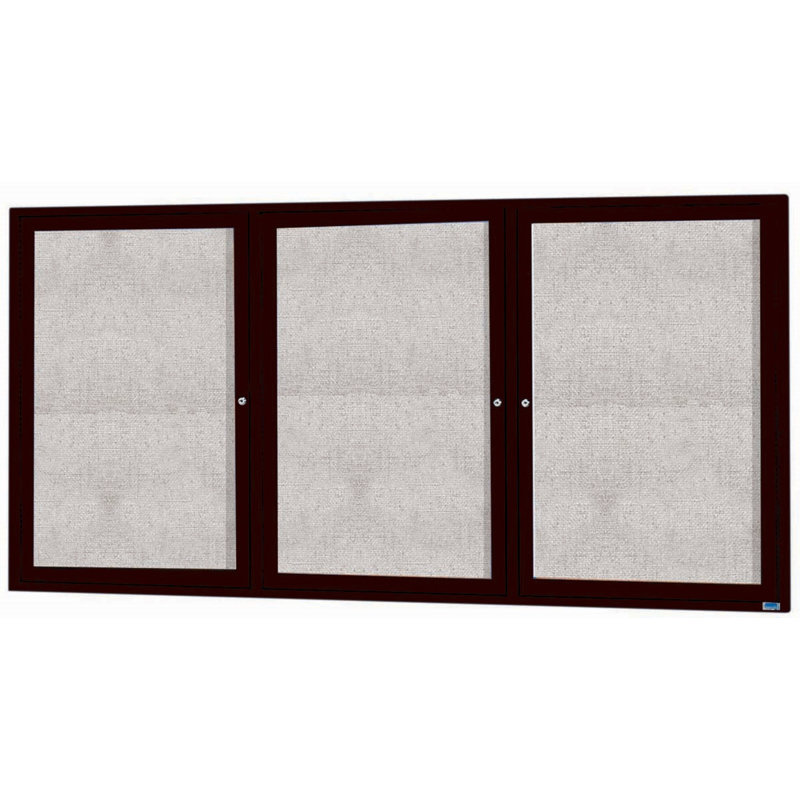 Tableau d'affichage mural extérieur pour l'extérieur, Noir, Trois, H 36 po x l 72 po