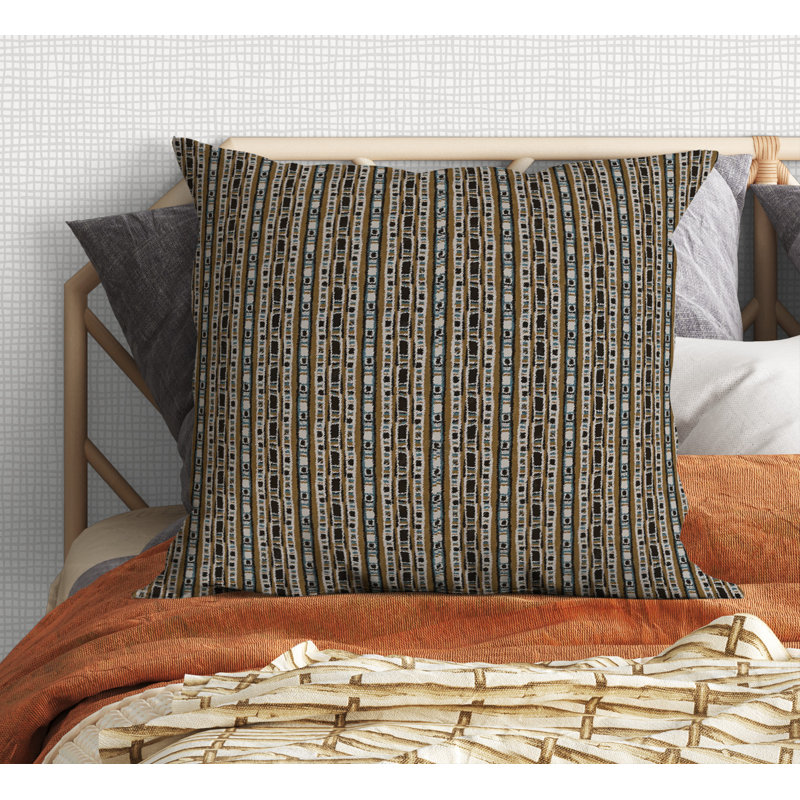 Geometric Outdoor Reversible Throw Pillow, 24" x 24"
