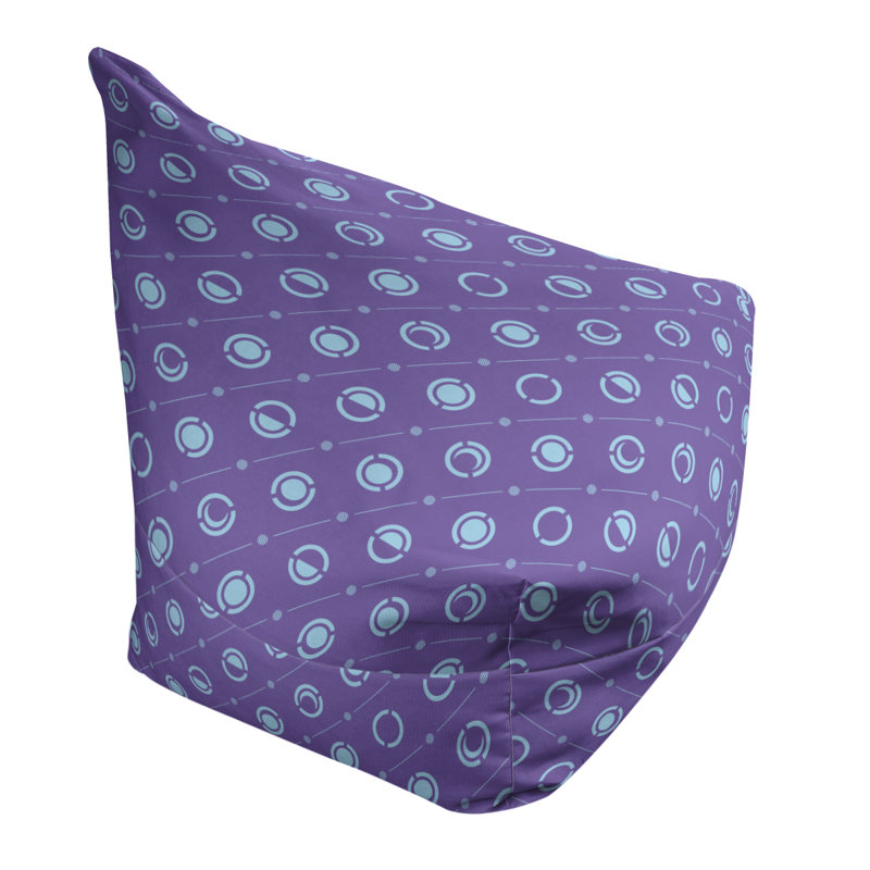 Housse de sac de pois, Mauve / bleu sarcelle, H 38 po x l 42 po x P 29 po, Bourre en polyester