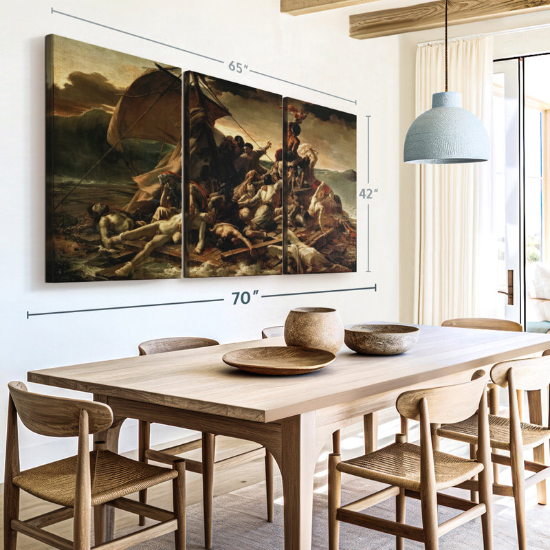 "Le radeau de la méduse" sur toile, H 42 po x l 65 po
