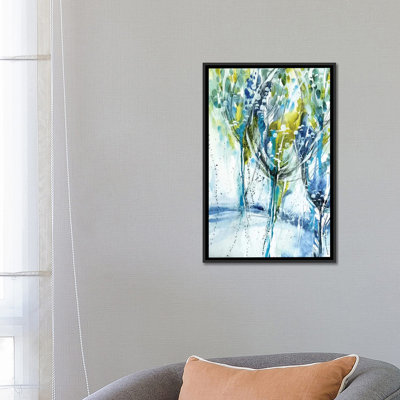 « blue trees » par lesia binkin, impression sur toile