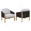 Fauteuil club d'extérieur Grotta, corde gris foncé avec coussin gris, ensemble de 2-1549831866-1549831861