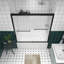 Pare-baignoire double coulissant avec largeur réglable de 56 à 60 po, verre trempé de 6 mm de 1/4 po, poignée en acier inoxydable, angle de sécurité, cabine de douche silencieuse de 58 po de hauteur, roulettes transparentes pour sourdine, montage facile-121157406